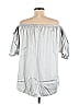 Unbranded 100% Polyester Metallic Silver 3/4 Sleeve Blouse Size M - photo 3