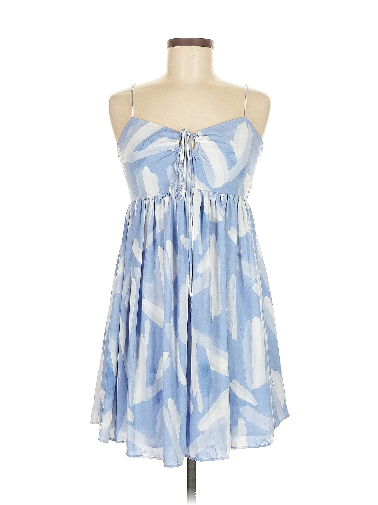 Abercrombie &amp; Fitch 100% Polyester Blue Casual Dress Size M