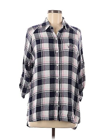 Attention 3/4 Sleeve Button-Down Shirt (view 1)