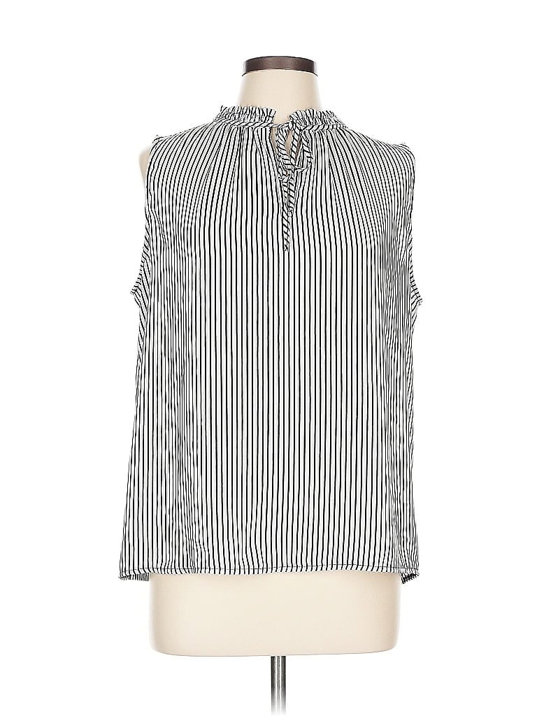 Pre-owned Ann Taylor Factory Sleeveless Blouse In Silver
