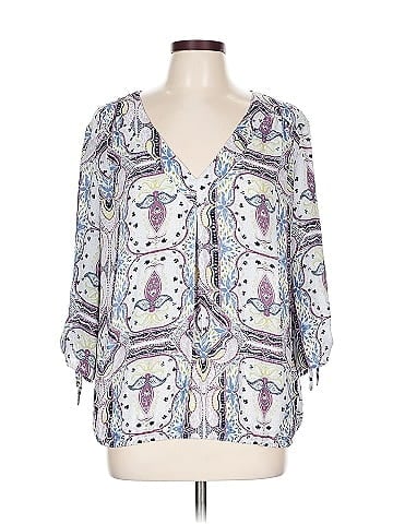 Soho JEANS NEW YORK & COMPANY 3/4 Sleeve Blouse (view 1)