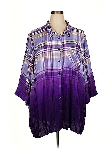 Catherines 3/4 Sleeve Button-Down Shirt (view 1)