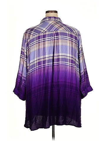 Catherines 3/4 Sleeve Button-Down Shirt (view 2)