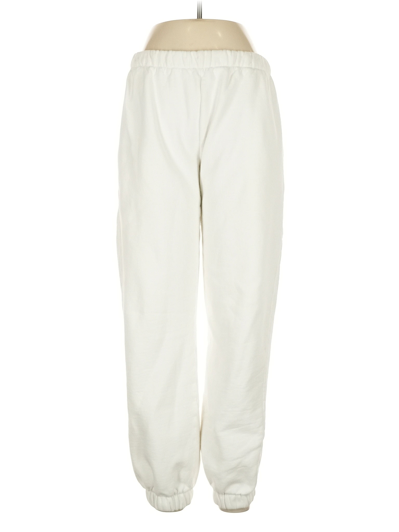John Galt Solid Ivory White Sweatpants Size L (estimated)