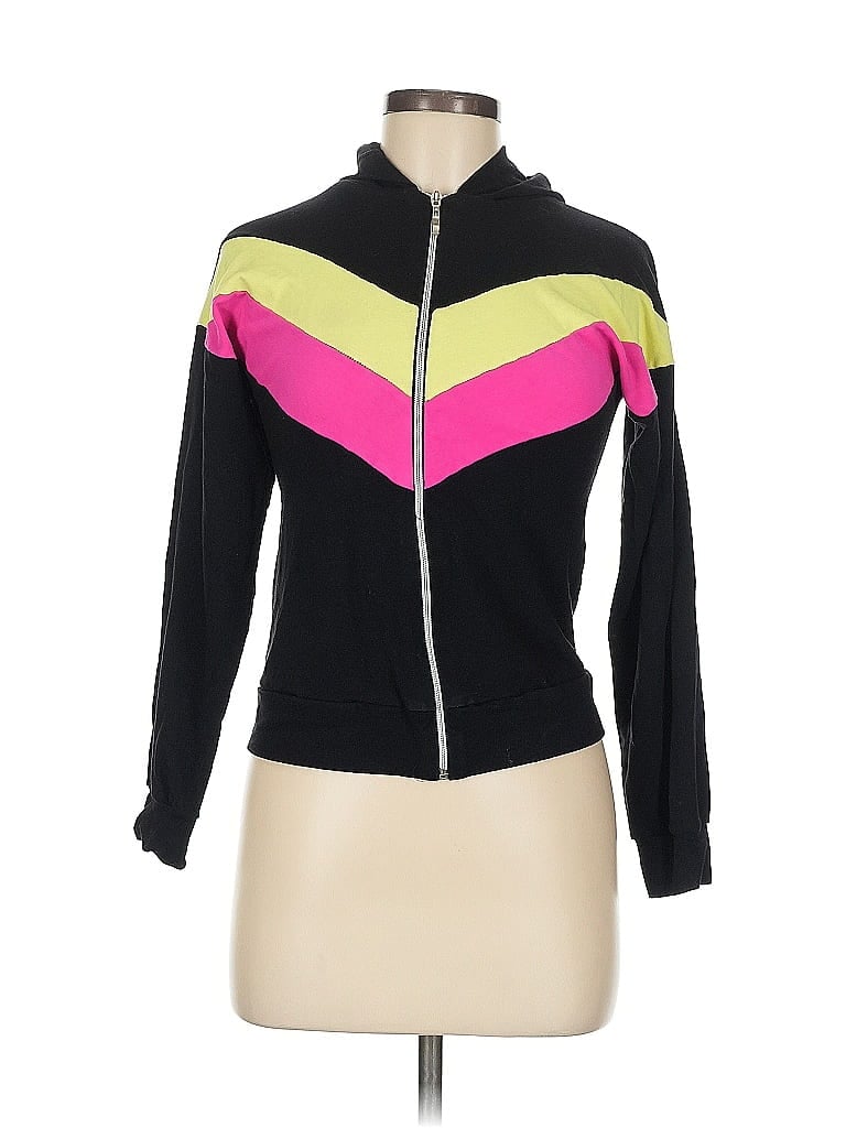 Pre-owned Assorted Brands Zip Up Hoodie In Black