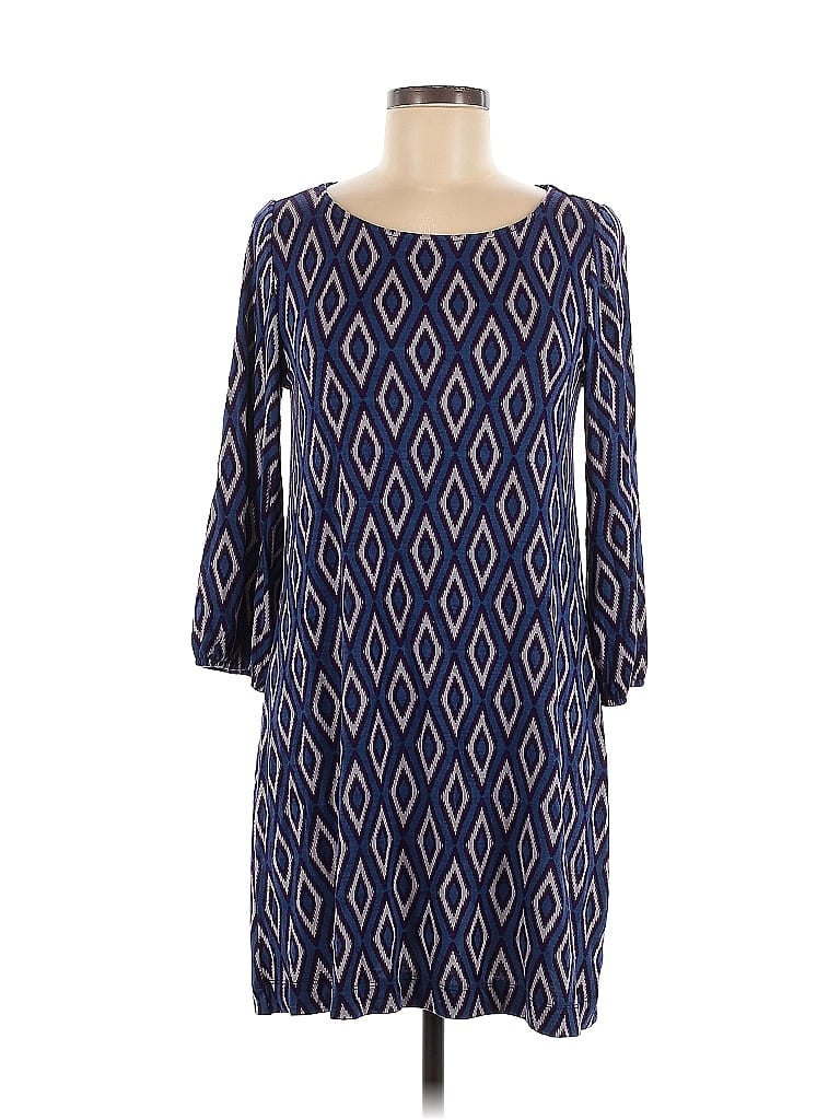 Evelyn Blu Argyle Blue Casual Dress Size M - photo 1