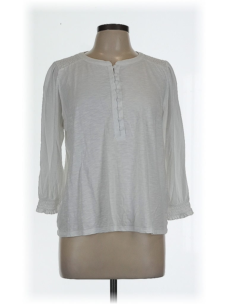 Click to view more detailed imagery on our partner's website Pre-owned Jjill 3/4 Sleeve Blouse In White