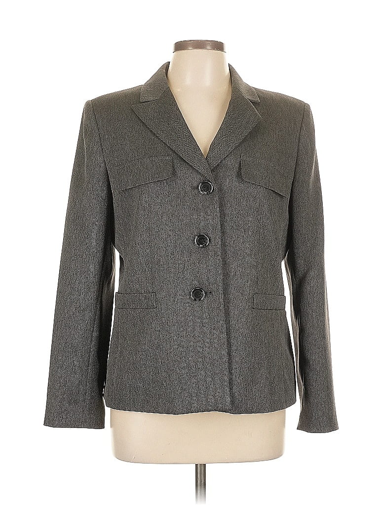Pre-owned Evan Picone Blazer Jacket In Gray