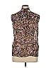 Les Copains 100% Silk Purple Sleeveless Silk Top Size EU 48 / US 18 - photo 2