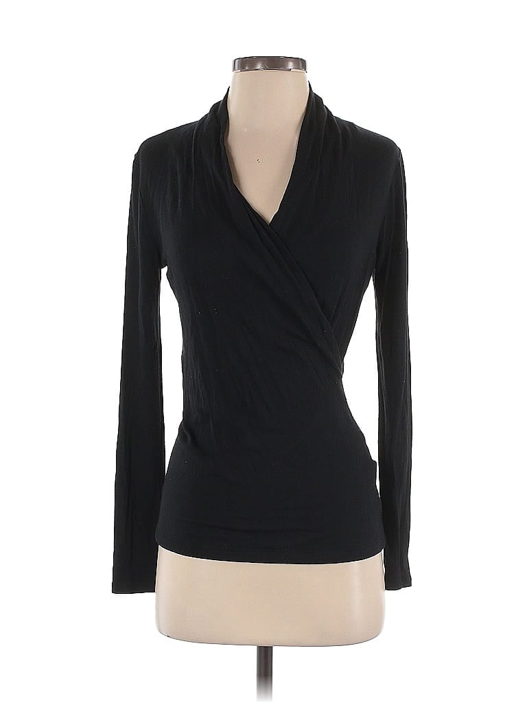 Click to view more detailed imagery on our partner's website Pre-owned Banana Republic Long Sleeve Top Black Cowl Neck Tops