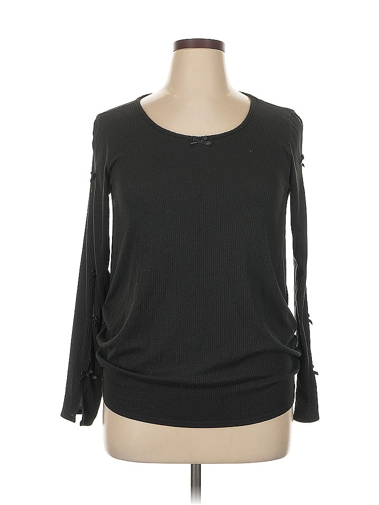 Pre-owned Ragdoll La Long Sleeve Top Black Boatneck Tops