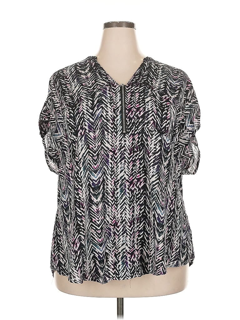 Pre-owned Torrid 3/4 Sleeve Blouse In Purple