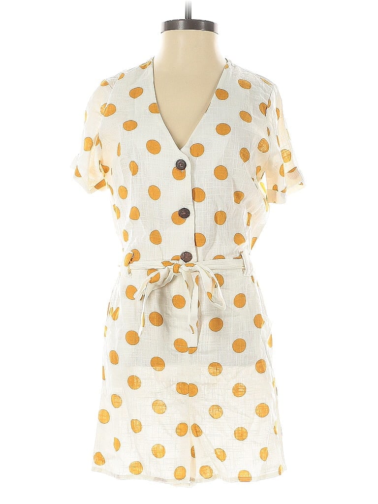 Pre-owned Monteau Romper In Yellow