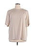 Christie & Jill 100% Polyester Tan Short Sleeve Blouse Size 1X - photo 1