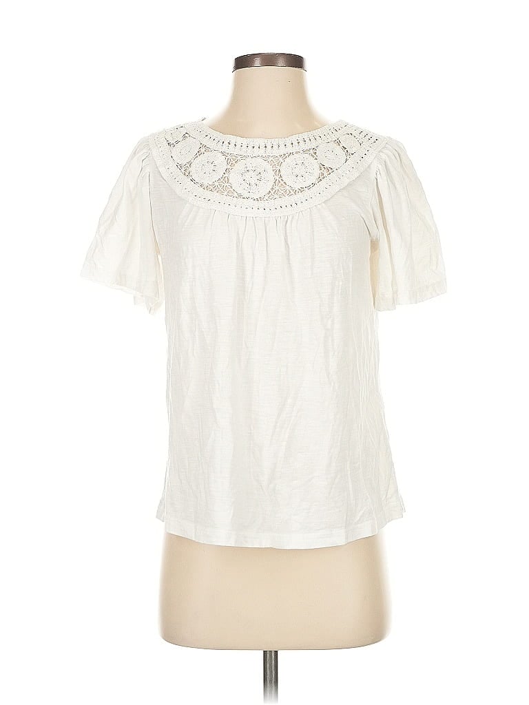 Click to view more detailed imagery on our partner's website Pre-owned Ann Taylor Loft Short Sleeve Blouse In White