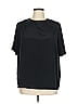 Christie & Jill 100% Polyester Black Short Sleeve Blouse Size XL - photo 1