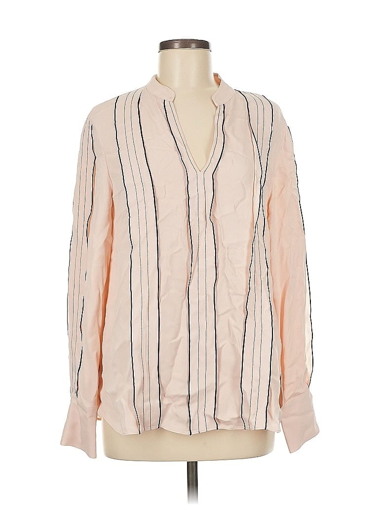 Pre-owned Reiss Long Sleeve Blouse In White