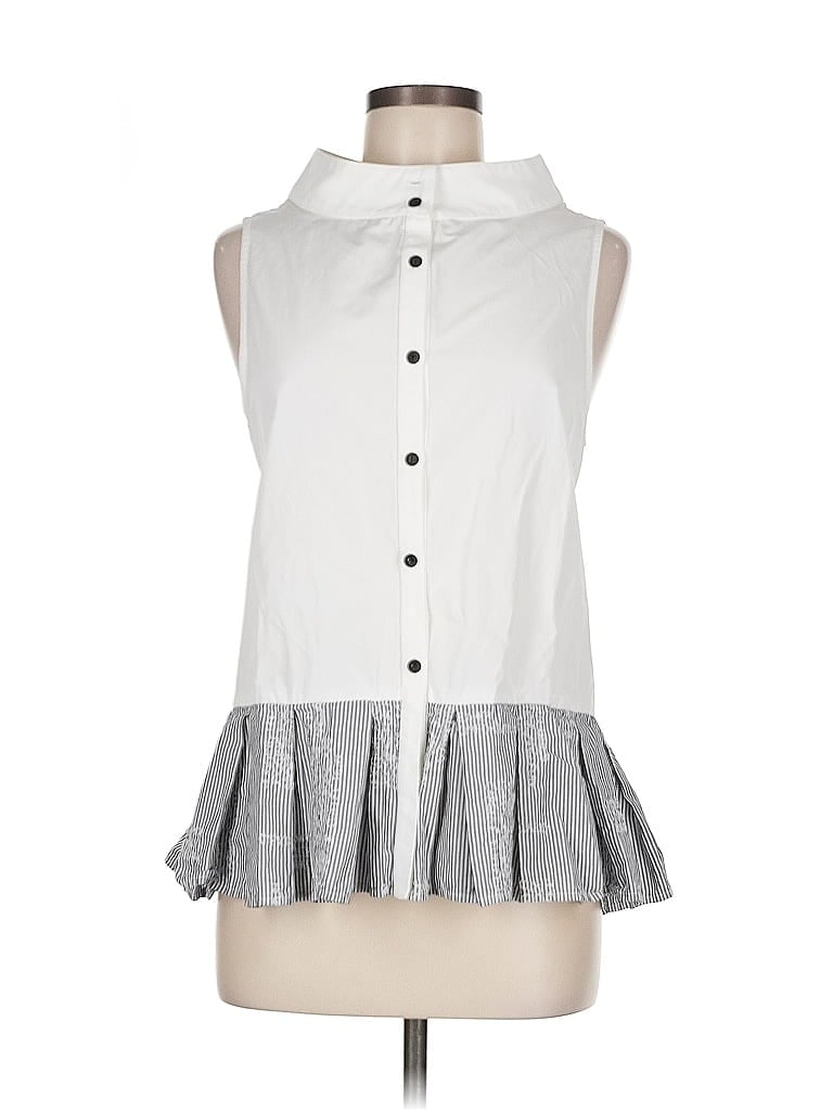 Pre-owned Katharine Kidd Sleeveless Blouse In Silver
