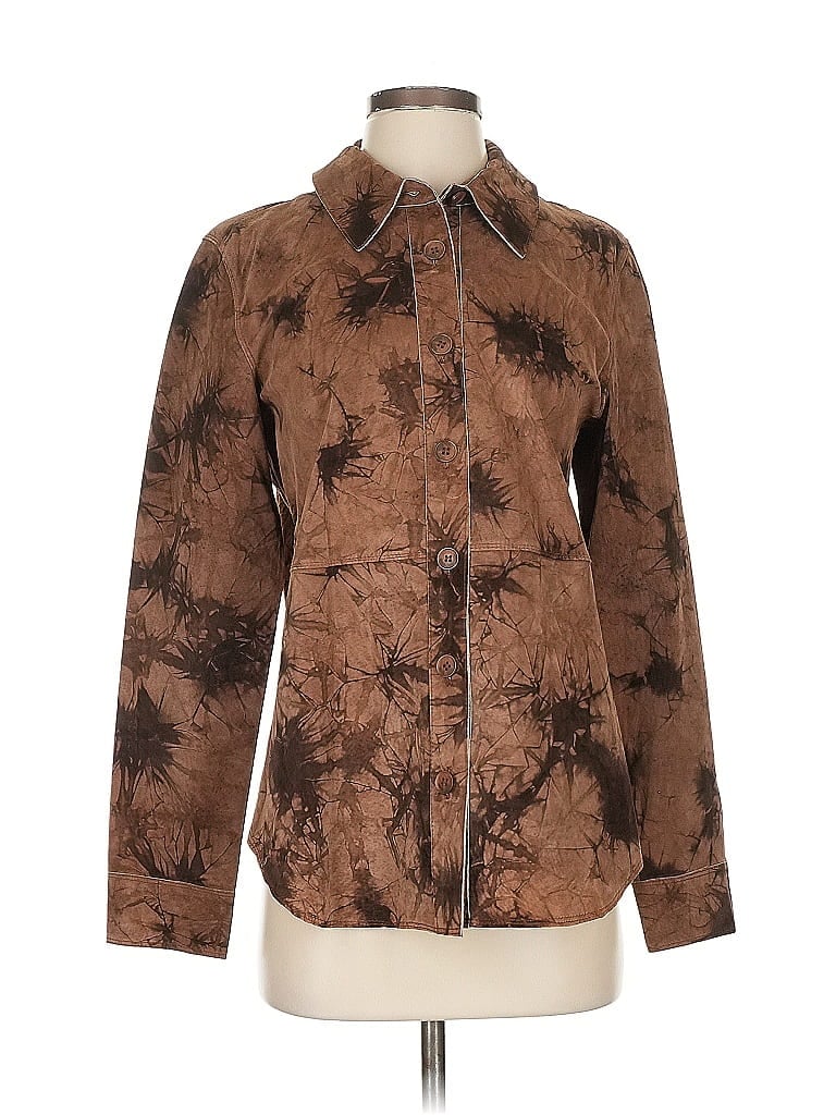 Co & Eddy 100% Acetate Print Brown Jacket Size S - photo 1