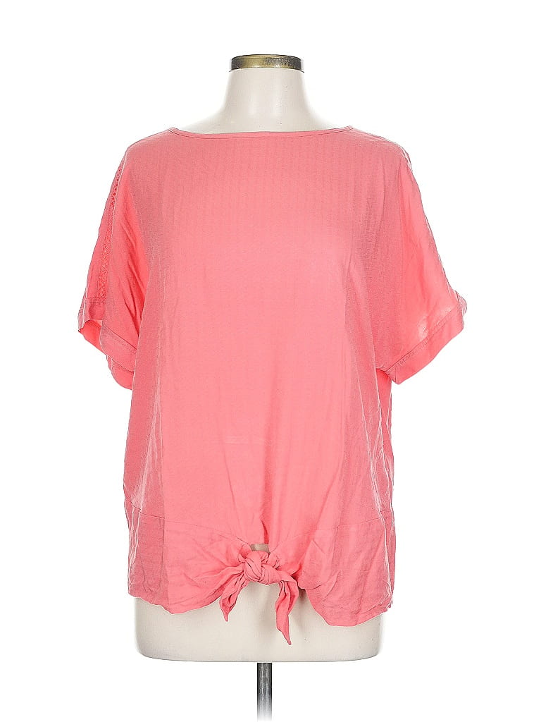Pre-owned Buffalo By David Bitton Short Sleeve Top Pink Boatneck Tops