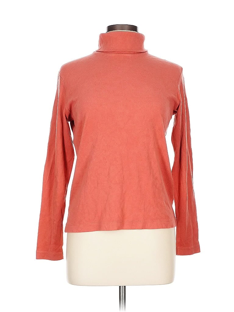 Pre-owned Uniqlo Long Sleeve Turtleneck In Orange