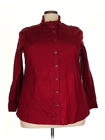Jessica London 3/4 Sleeve Button-Down Shirt (view 1)