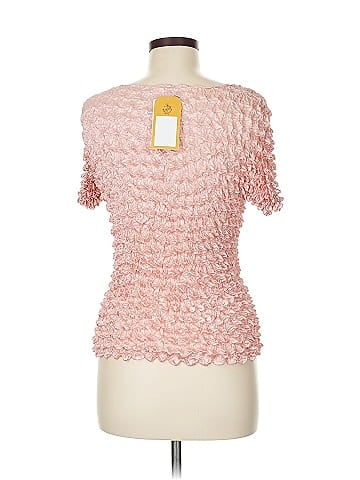 f.c Pink Textured Top with Ruffles (view 2)