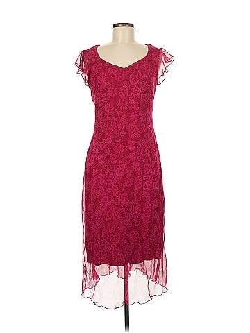 DressBarn Burgundy Lace Dress with Elegance (view 1)