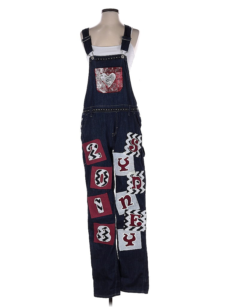 226110 XXL Blue Ditsy Print Overall in Cotton main image 0