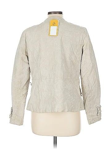 Chi by Falchi Gray Lightweight Zip Jacket (view 2)