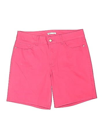Riders by Lee Bright Pink Mid-Rise Casual Shorts (view 1)