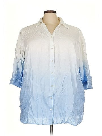 D&Co. 3/4 Sleeve Button-Down Shirt (view 1)