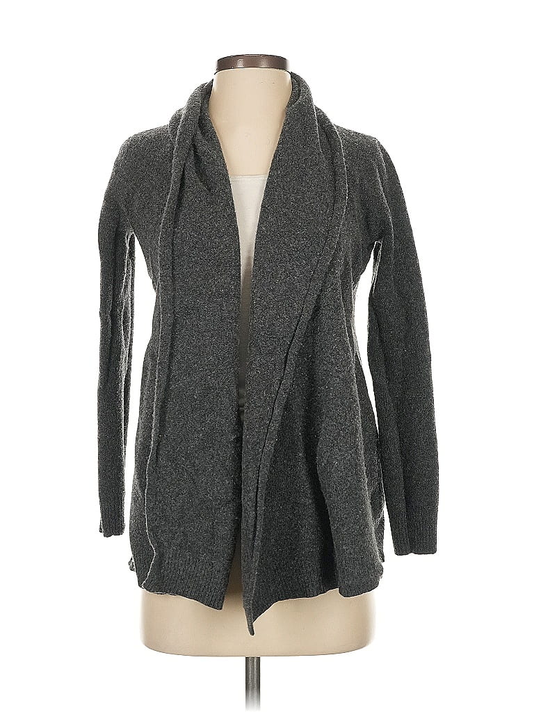 Pre-owned Donna Karan Wool Cardigan Sweater In Gray
