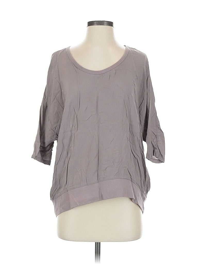 Pre-owned Victoria's Secret 3/4 Sleeve T-shirt In Gray