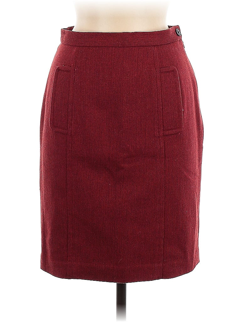Pre-owned Banana Republic Wool Skirt In Red