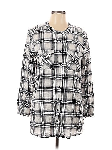 Democracy Long Sleeve Button-Down Shirt (view 1)