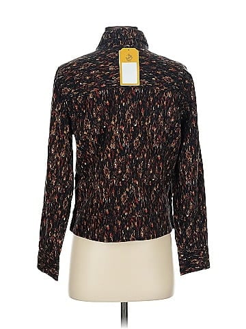 Christopher & Banks Black Patterned Textured Women's Jacket (view 2)
