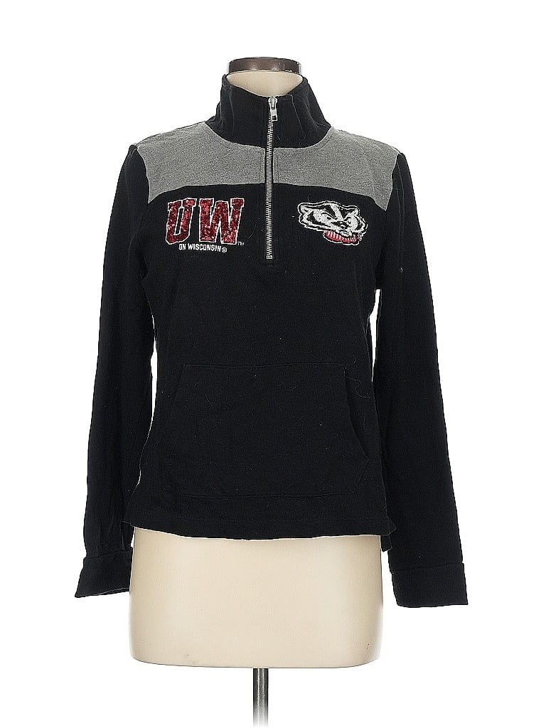 Pre-owned Victoria's Secret Pink With Fifth & Ocean Pullover Sweater In Black