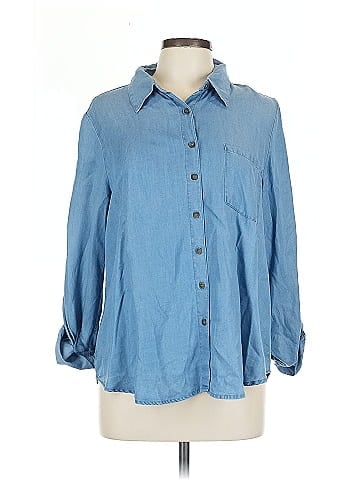 Blu Pepper 3/4 Sleeve Button-Down Shirt (view 1)