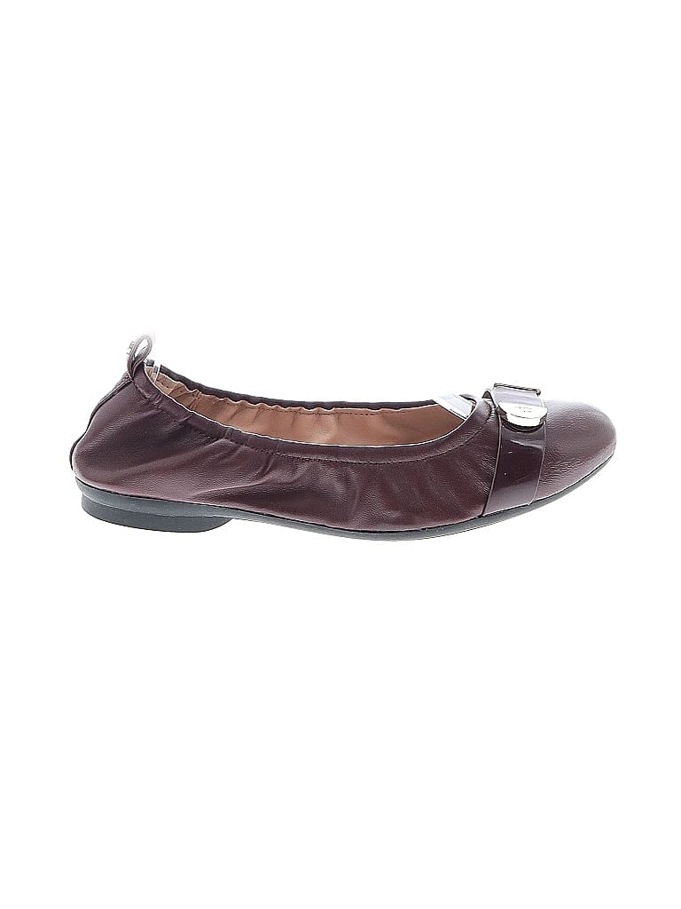 Pre-owned Taryn Rose Flats In Burgundy