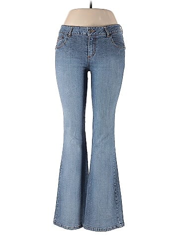 Paris Blues Y2K Stylish Blue Faded Bootcut Jeans (view 1)