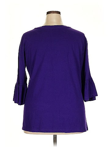 Roaman's 3/4 Sleeve Top (view 2)