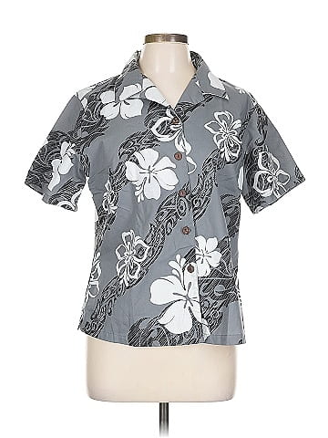 The Hawaiian Original Gray Hawaiian Print Button Shirt (view 1)