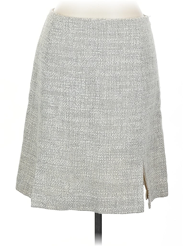 Pre-owned Anne Klein Wool Skirt In Gray