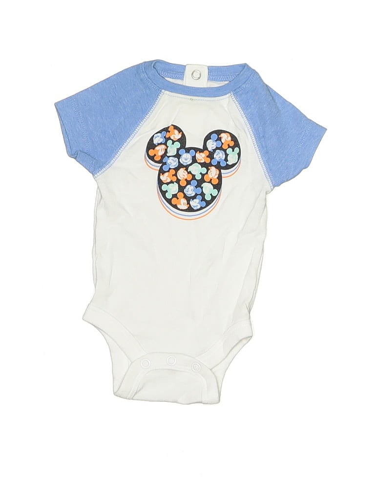 Click to view more detailed imagery on our partner's website Pre-owned Disney X Jumping Beans Babies' Short Sleeve Onesie In Blue