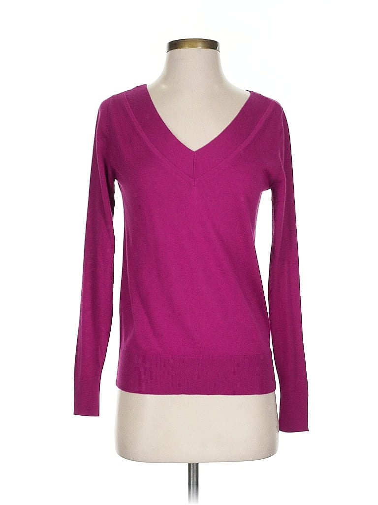 Pre-owned Banana Republic Silk Pullover Sweater In Purple