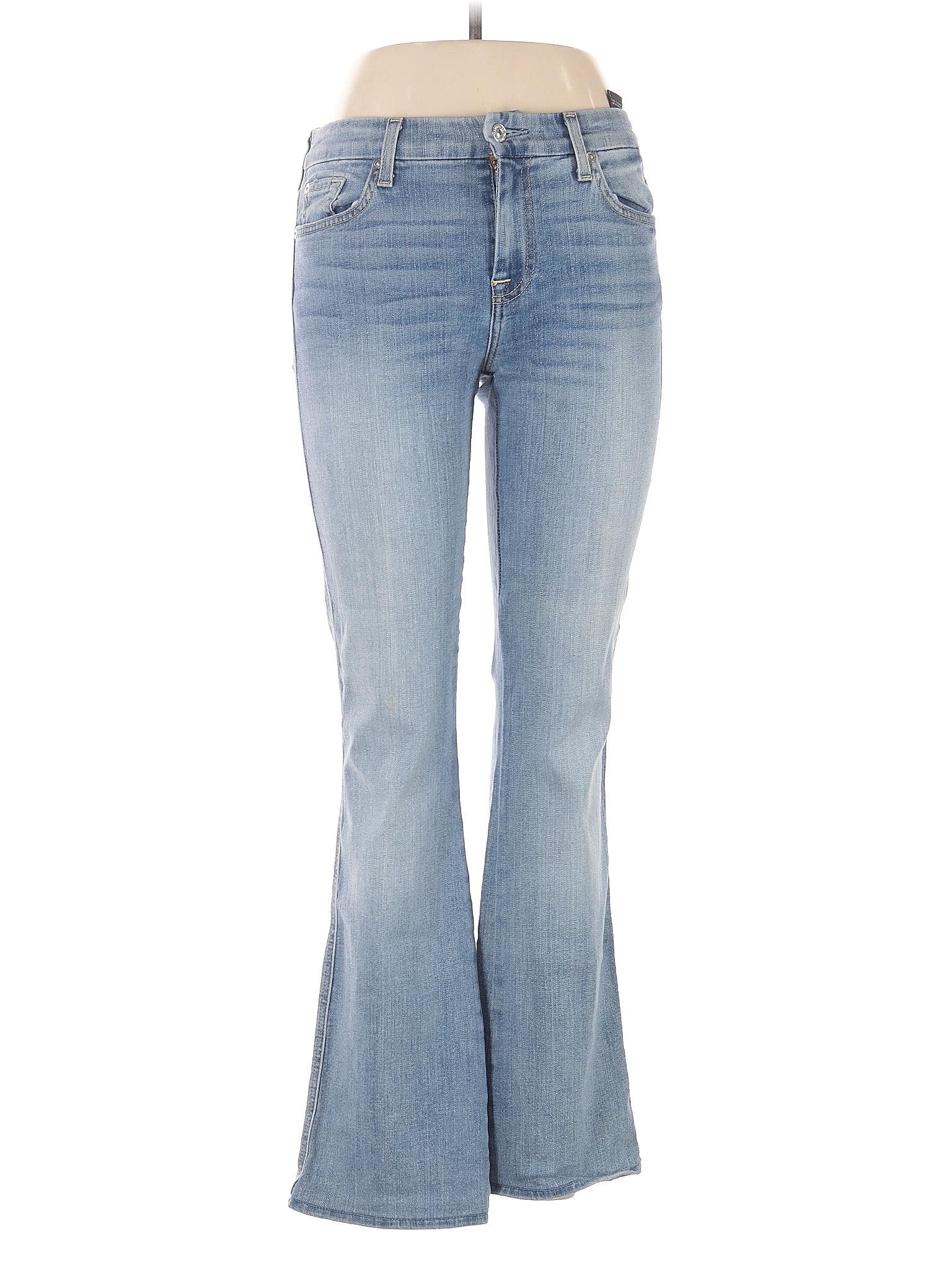 7 For All Mankind Hearts Blue Jeans Size 32 waist