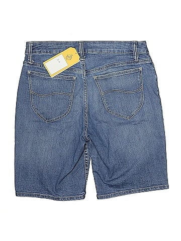 Riders by Lee Blue Mid Rise Denim Bermuda Shorts (view 2)
