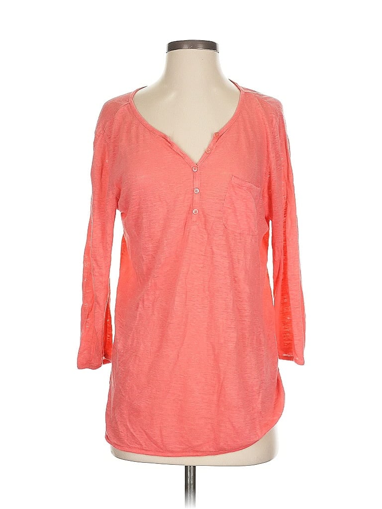 Pre-owned Athleta 3/4 Sleeve T-shirt In Orange