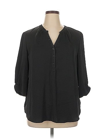 Soho JEANS NEW YORK & COMPANY 3/4 Sleeve Blouse (view 1)